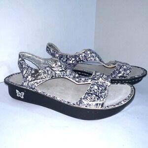 Alegria Pg Lite Sandals Ken 769 Boho Retro Casual Dress Black White‎ EU 40 US 10